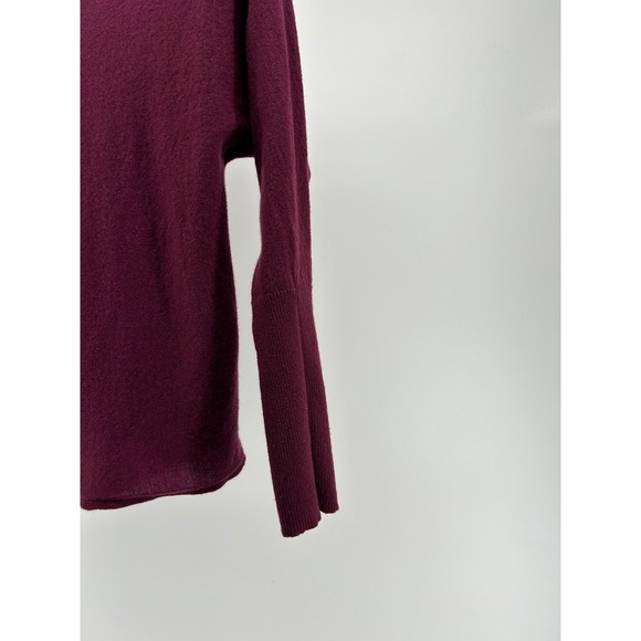 Max Studio Sweater Womens Large 100% Fine Merino Wool Maroon Classic Layer Soft - Picture 5 of 11